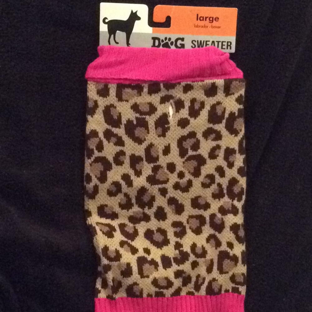 Size large leopard print fur baby sweater